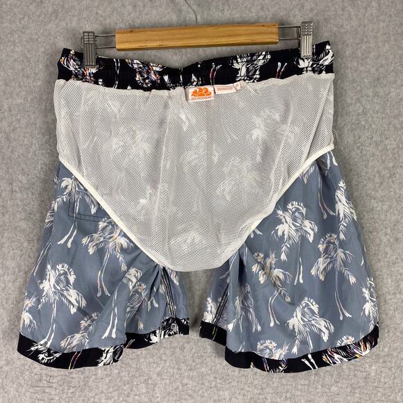 Sundek Shorts Mens M Funky Palm Print Elastic Waist Swim Shorts All Over Print - Picture 8 of 9